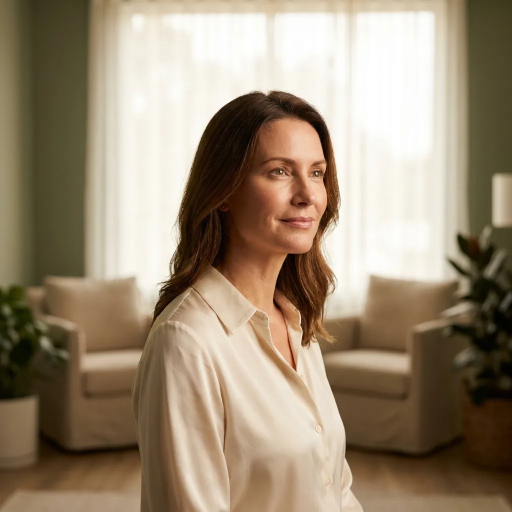 Woman with radiant healthy skin