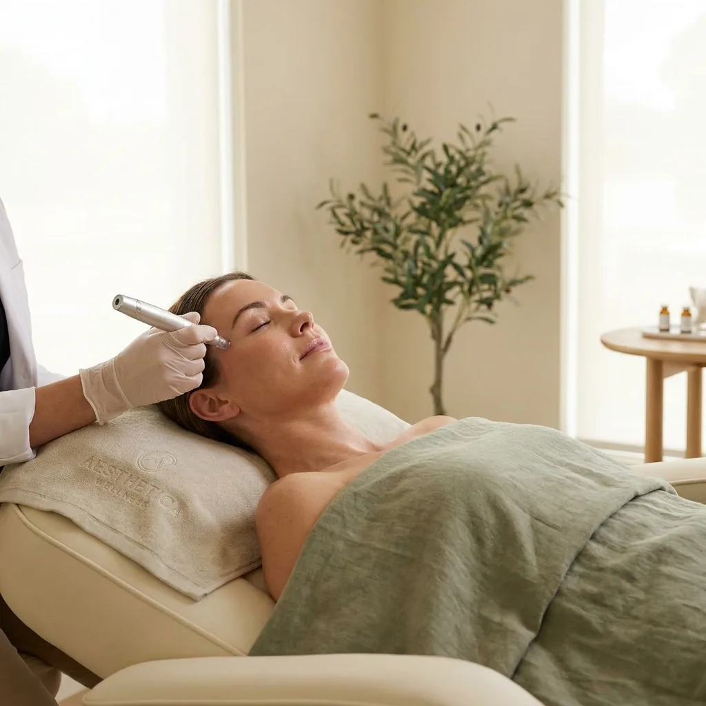 Woman during a Morpheus8 treatment