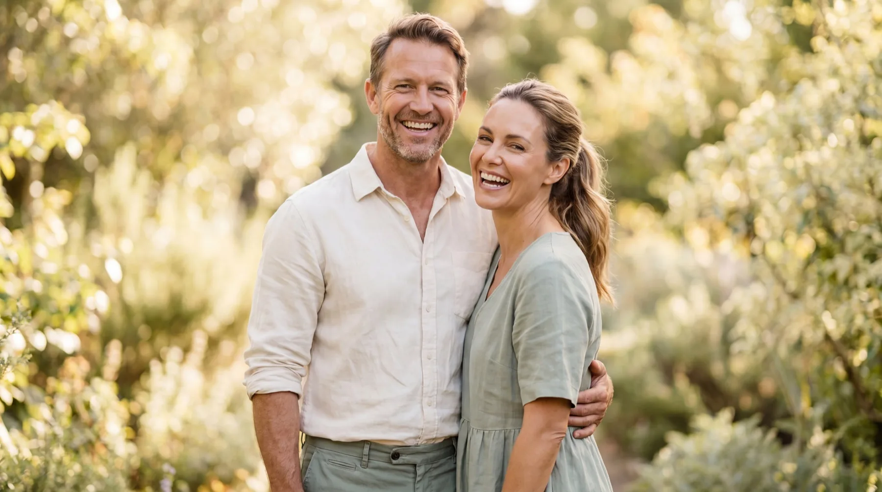 Couple in balance, healthy and vibrant