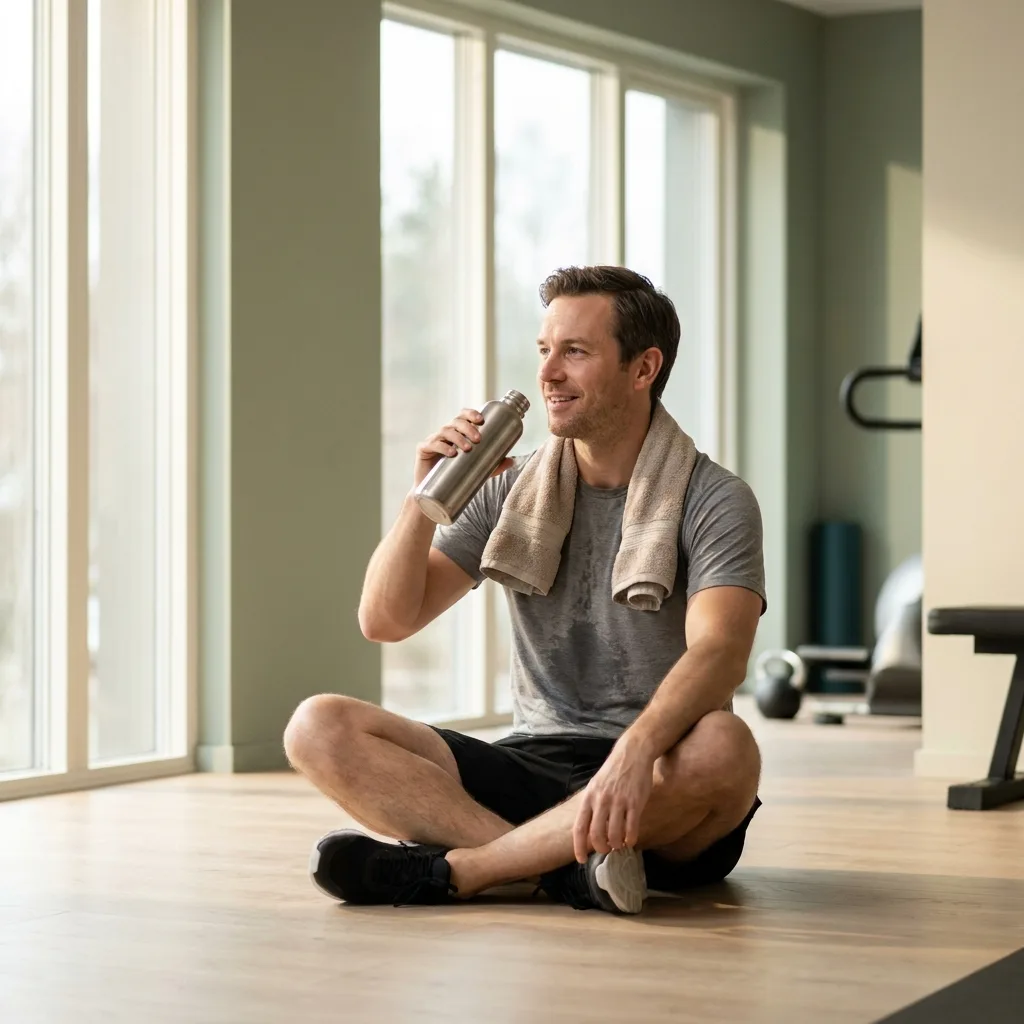 Athlete recovering after a workout