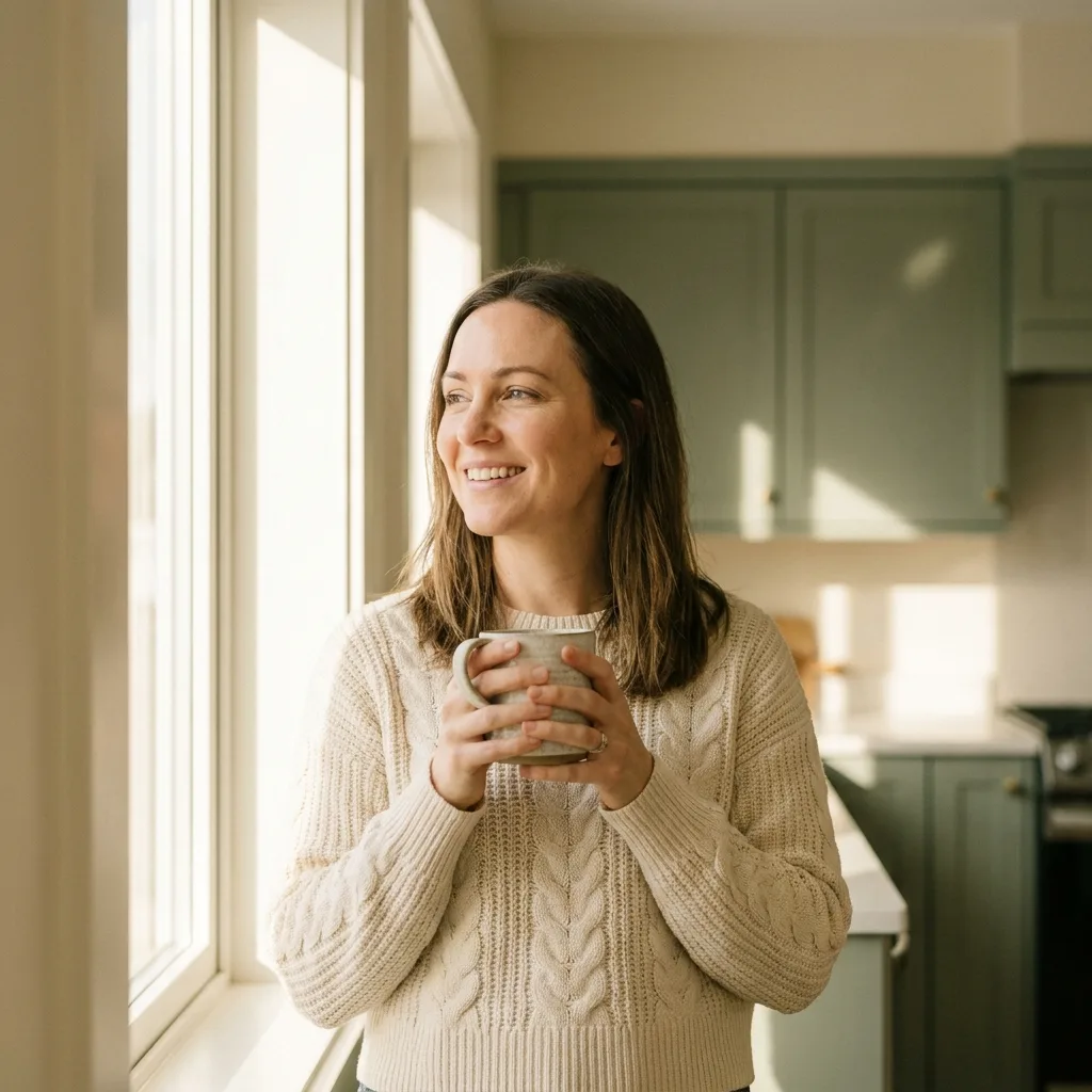 Woman cooking a fresh meal in her kitchen
